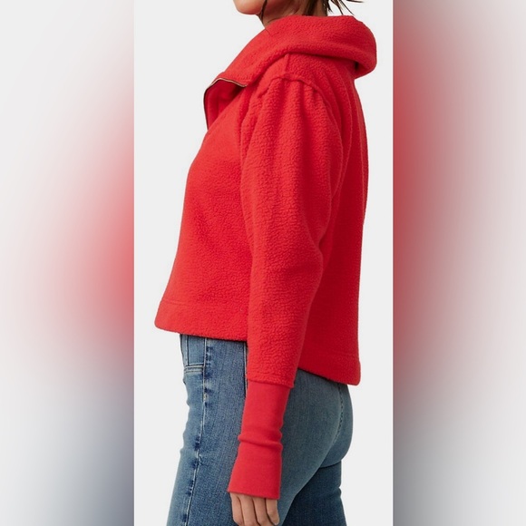 Free People Poppy Pullover Sz XL Fiery Red - used good condition - Picture 3 of 6